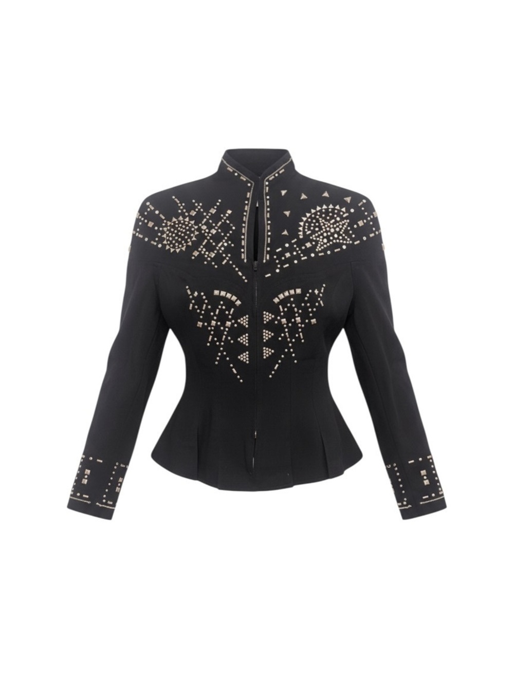 Vintage Cache Black Studded Western-Inspired Jacket